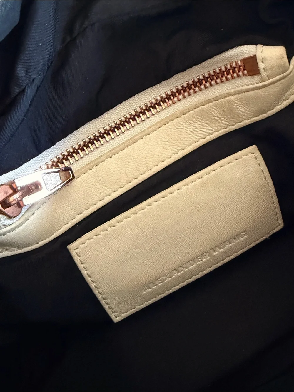 Alexander Wang Cream boxy Clutch with Rose Gold Corner Hardware(hard to find)